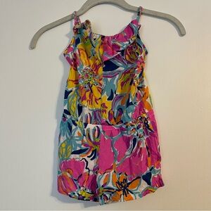 Lilly Pulitzer little girls floral romper small 4-5